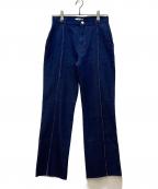 Ameriアメリ）の古着「デニムパンツ/CENTER CUT OFF STRAIGHT DENIM」｜インディゴ