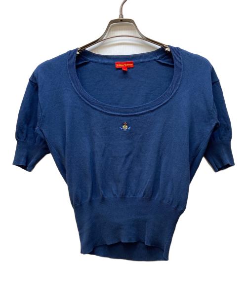 Vivienne Westwood（ヴィヴィアンウエストウッド）Vivienne Westwood (ヴィヴィアンウエストウッド) 薄手ニット ネイビー サイズ:Sの古着・服飾アイテム