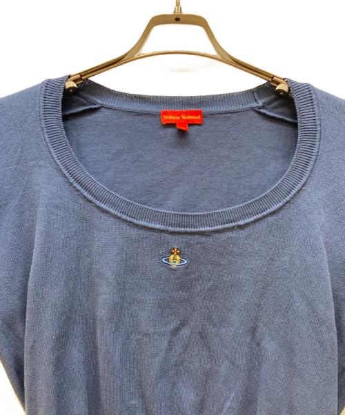 Vivienne Westwood（ヴィヴィアンウエストウッド）Vivienne Westwood (ヴィヴィアンウエストウッド) 薄手ニット ネイビー サイズ:Sの古着・服飾アイテム