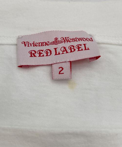 Vivienne Westwood RED LABEL（ヴィヴィアンウエストウッドレッドレーベル）Vivienne Westwood RED LABEL (ヴィヴィアンウエストウッドレッドレーベル) 半袖カットソー/ブーケプリント ホワイト サイズ:2の古着・服飾アイテム