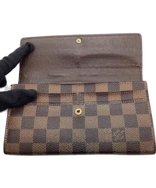 LOUIS VUITTON（ルイ ヴィトン）LOUIS VUITTON (ルイ ヴィトン) 長財布/ダミエ/ポルトフォイユ・サラ ブラウンの古着・服飾アイテム