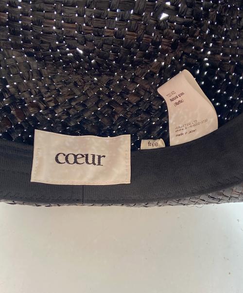 COEUR（クール）COEUR (クール) ストローハット ブラック サイズ:freeの古着・服飾アイテム
