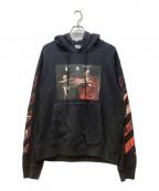 OFFWHITEオフホワイト）の古着「プルオーバーパーカー/21SS CARAVAGGIO PAINTING HOODIE」｜ブラック×レッド