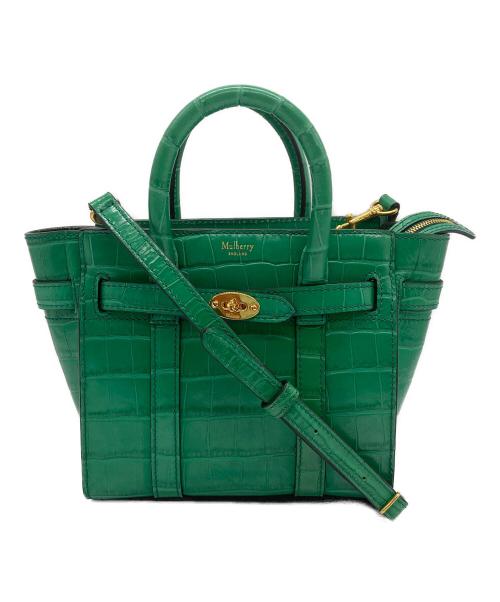 MULBERRY（マルベリー）MULBERRY (マルベリー) マイクロ ジップド ベイズウォーター/2WAYショルダーバッグ グリーンの古着・服飾アイテム