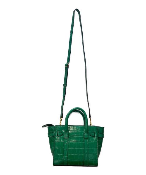 MULBERRY（マルベリー）MULBERRY (マルベリー) マイクロ ジップド ベイズウォーター/2WAYショルダーバッグ グリーンの古着・服飾アイテム