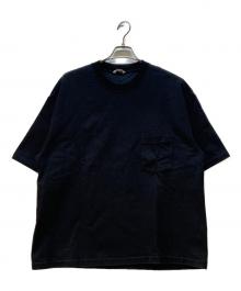 AURALEE（オーラリー）の古着「半袖カットソー/	STAND UP スタンドアップTシャツ」｜ブラック