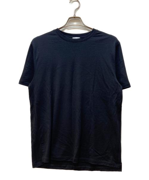 nomiamo（ノミアモ）nomiamo (ノミアモ) 半袖カットソー/ウォッシャブルウール クルーネックTシャツ ブラック サイズ:2の古着・服飾アイテム