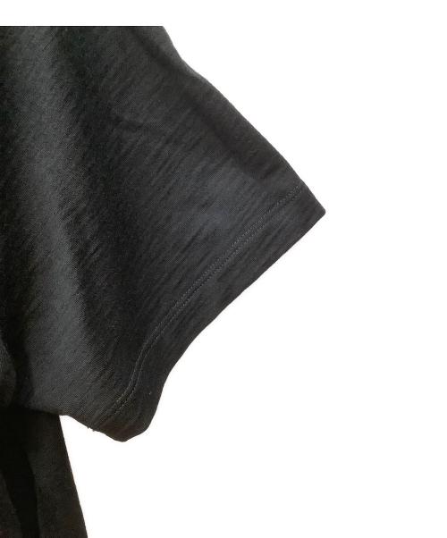 nomiamo（ノミアモ）nomiamo (ノミアモ) 半袖カットソー/ウォッシャブルウール クルーネックTシャツ ブラック サイズ:2の古着・服飾アイテム