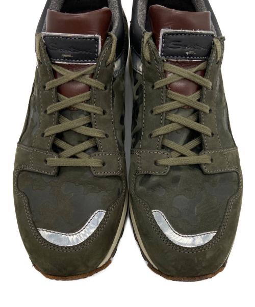 Santoni（サントーニ）Santoni (サントーニ) ローカットスニーカー オリーブ サイズ:8の古着・服飾アイテム