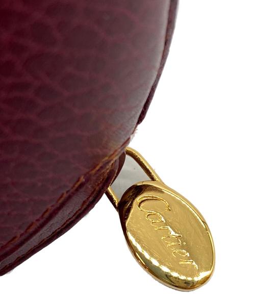 Cartier（カルティエ）Cartier (カルティエ) ラウンドコインケース/マストライン ワインレッドの古着・服飾アイテム