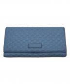 GUCCIグッチ）の古着「長財布/グッチシマ」｜ブルー