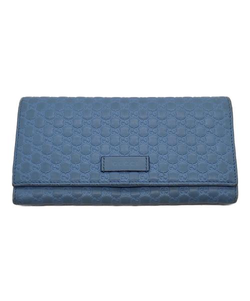 GUCCI（グッチ）GUCCI (グッチ) 長財布/グッチシマ ブルーの古着・服飾アイテム