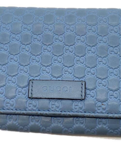 GUCCI（グッチ）GUCCI (グッチ) 長財布/グッチシマ ブルーの古着・服飾アイテム