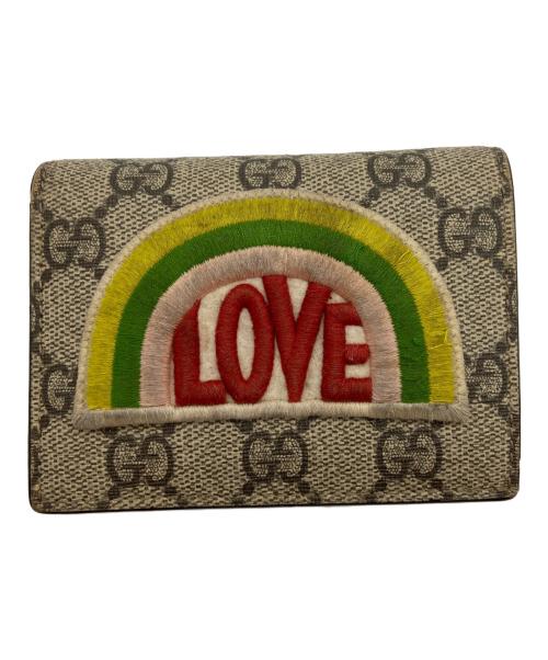 GUCCI（グッチ）GUCCI (グッチ) 2つ折り財布/レインボー ブラウンの古着・服飾アイテム