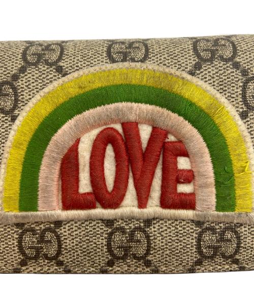GUCCI（グッチ）GUCCI (グッチ) 2つ折り財布/レインボー ブラウンの古着・服飾アイテム