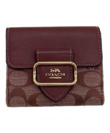COACH（コーチ）の古着「3つ折り財布/スモールモーガン」｜ボルドー