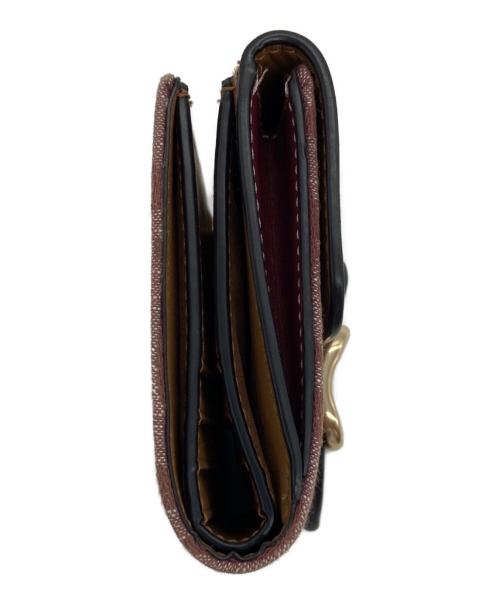 COACH（コーチ）COACH (コーチ) 3つ折り財布/スモールモーガン ボルドーの古着・服飾アイテム