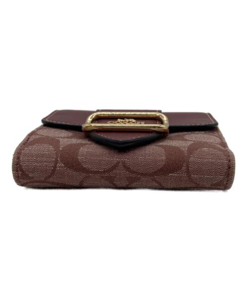 COACH（コーチ）COACH (コーチ) 3つ折り財布/スモールモーガン ボルドーの古着・服飾アイテム