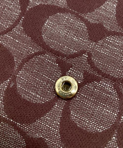 COACH（コーチ）COACH (コーチ) 3つ折り財布/スモールモーガン ボルドーの古着・服飾アイテム