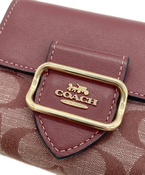 COACH（コーチ）COACH (コーチ) 3つ折り財布/スモールモーガン ボルドーの古着・服飾アイテム