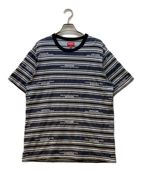 SUPREME（シュプリーム）SUPREME (シュプリーム) 半袖カットソー ブラック×グレー サイズ:Mの古着・服飾アイテム