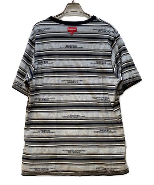 SUPREME（シュプリーム）SUPREME (シュプリーム) 半袖カットソー ブラック×グレー サイズ:Mの古着・服飾アイテム