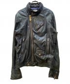 DIESELディーゼル）の古着「ラムレザーライダースジャケット」｜ブラック