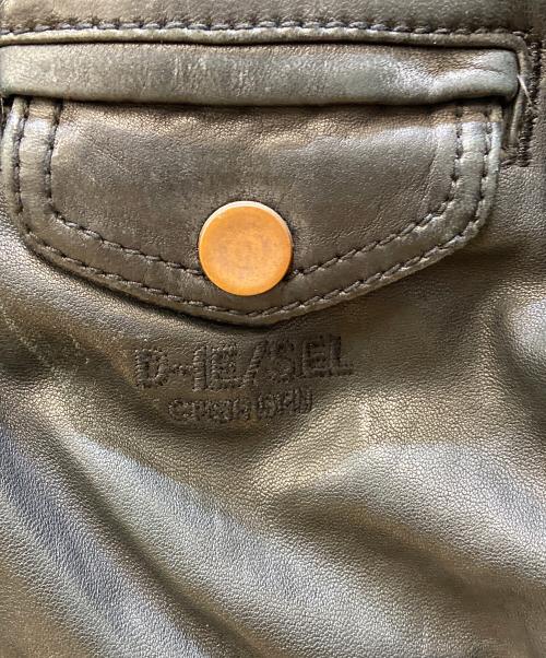 DIESEL（ディーゼル）DIESEL (ディーゼル) ラムレザーライダースジャケット ブラック サイズ:Sの古着・服飾アイテム