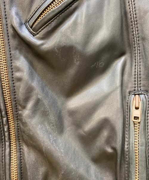 DIESEL（ディーゼル）DIESEL (ディーゼル) ラムレザーライダースジャケット ブラック サイズ:Sの古着・服飾アイテム