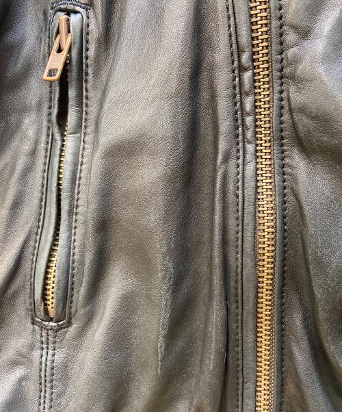 DIESEL（ディーゼル）DIESEL (ディーゼル) ラムレザーライダースジャケット ブラック サイズ:Sの古着・服飾アイテム