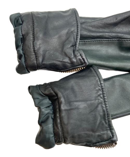 DIESEL（ディーゼル）DIESEL (ディーゼル) ラムレザーライダースジャケット ブラック サイズ:Sの古着・服飾アイテム