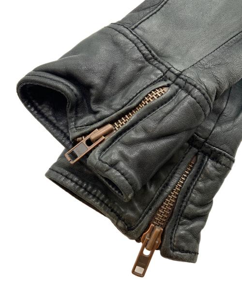 DIESEL（ディーゼル）DIESEL (ディーゼル) ラムレザーライダースジャケット ブラック サイズ:Sの古着・服飾アイテム