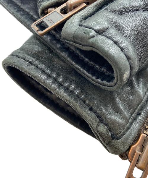 DIESEL（ディーゼル）DIESEL (ディーゼル) ラムレザーライダースジャケット ブラック サイズ:Sの古着・服飾アイテム