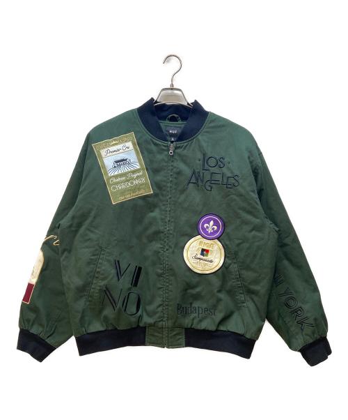 HUF（ハフ）HUF (ハフ) スタジャン グリーン サイズ:XLの古着・服飾アイテム