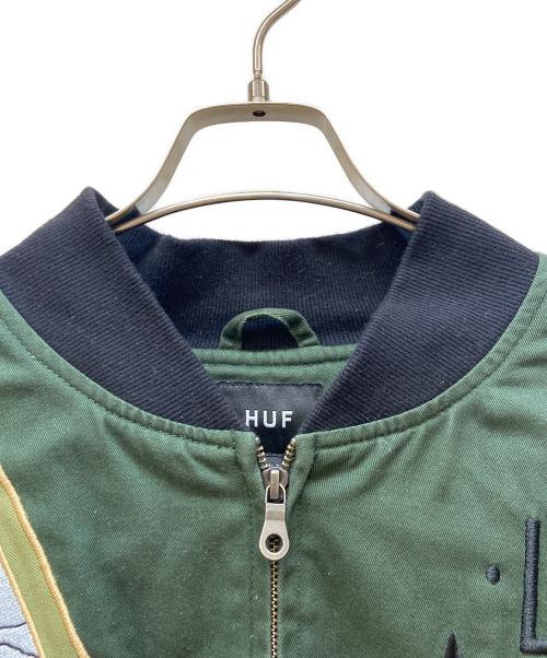 HUF（ハフ）HUF (ハフ) スタジャン グリーン サイズ:XLの古着・服飾アイテム