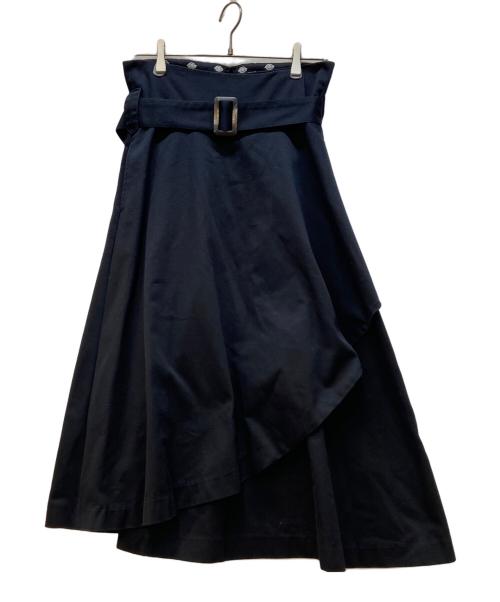 Dickies（ディッキーズ）Dickies (ディッキーズ) スカート/フリルロングベルテッドラップスカート ブラック サイズ:Mの古着・服飾アイテム