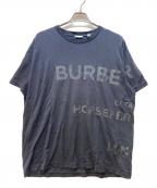 BURBERRYバーバリー）の古着「半袖カットソー/ホースフェリープリント クルーネックTシャツ」｜ブラック