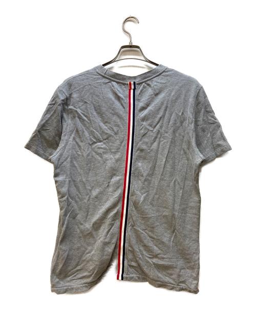 Thom Browne（トムブラウン）Thom Browne (トムブラウン) 半袖カットソー/クラシック ピケ ストライプ Tシャツ グレー サイズ:3の古着・服飾アイテム
