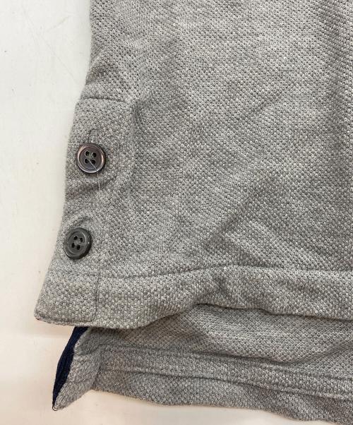 Thom Browne（トムブラウン）Thom Browne (トムブラウン) 半袖カットソー/クラシック ピケ ストライプ Tシャツ グレー サイズ:3の古着・服飾アイテム