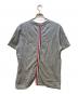 Thom Browne (トムブラウン) 半袖カットソー/クラシック ピケ ストライプ Tシャツ グレー サイズ:3：12000円