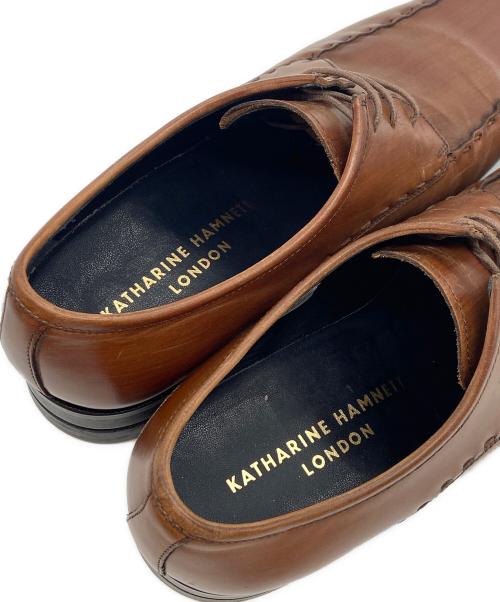KATHARINE HAMNETT（キャサリンハムネット）KATHARINE HAMNETT (キャサリンハムネット) レザーシューズ ブラウン サイズ:24.5cmの古着・服飾アイテム