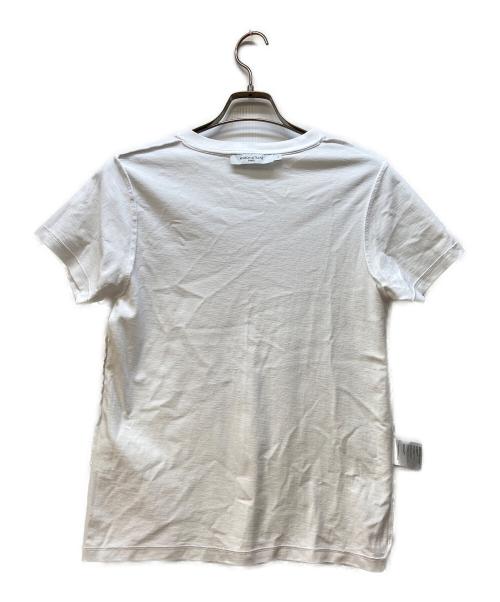 maison kitsune（メゾンキツネ）MAISON KITSUNE (メゾンキツネ) 半袖カットソー/ロゴTシャツ ホワイト サイズ:Sの古着・服飾アイテム