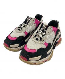 BALENCIAGA（バレンシアガ）の古着「厚底スニーカー/triple s」｜ピンク×ブラック