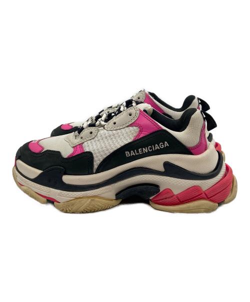 BALENCIAGA（バレンシアガ）BALENCIAGA (バレンシアガ) 厚底スニーカー/triple s ピンク×ブラック サイズ:37の古着・服飾アイテム
