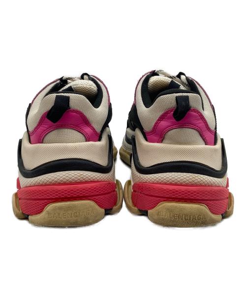 BALENCIAGA（バレンシアガ）BALENCIAGA (バレンシアガ) 厚底スニーカー/triple s ピンク×ブラック サイズ:37の古着・服飾アイテム