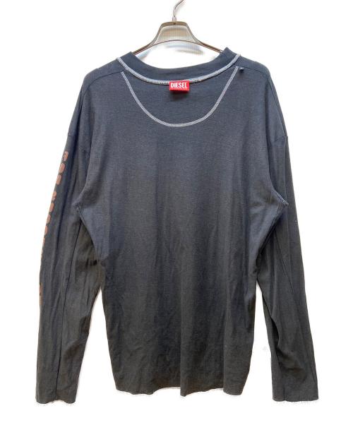 DIESEL（ディーゼル）DIESEL (ディーゼル) 長袖カットソー ブラック サイズ:Mの古着・服飾アイテム