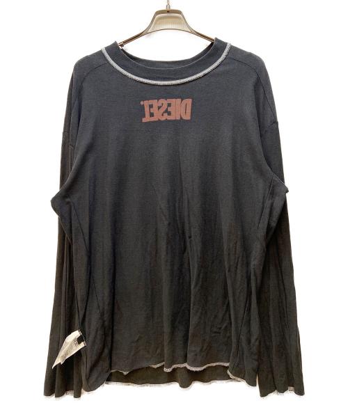 DIESEL（ディーゼル）DIESEL (ディーゼル) 長袖カットソー ブラック サイズ:Mの古着・服飾アイテム