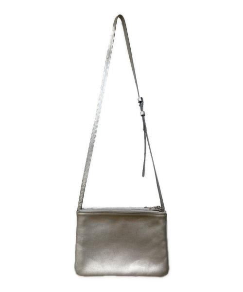 CELINE（セリーヌ）CELINE (セリーヌ) ショルダーバッグ/トリオ/Metallic Leather Crossbody シルバーの古着・服飾アイテム