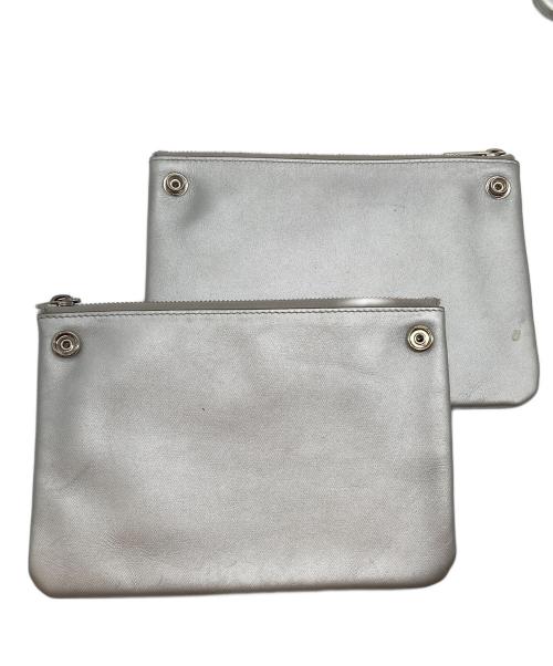CELINE（セリーヌ）CELINE (セリーヌ) ショルダーバッグ/トリオ/Metallic Leather Crossbody シルバーの古着・服飾アイテム