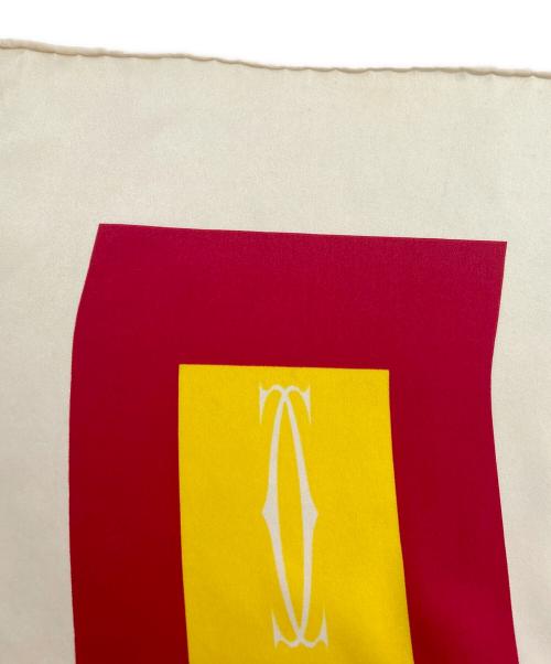 Cartier（カルティエ）Cartier (カルティエ) シルクスカーフ アイボリーの古着・服飾アイテム